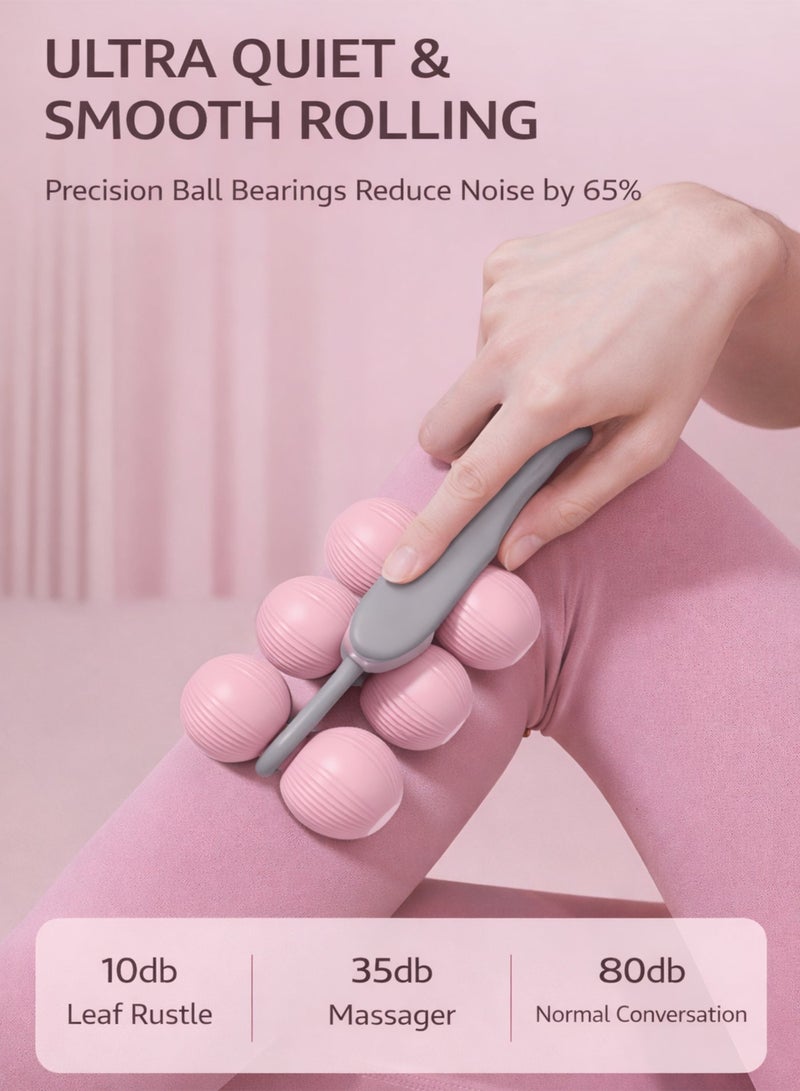 2 في 1 مجموعة مدلك للنقاط والسطح - كرة إطلاق اللفافة العميقة ومدلك مزدوج الأسطوانة لتخفيف آلام عضلات الجسم الكامل، أدوات تدليك للياقة البدنية والعافية - Image 3